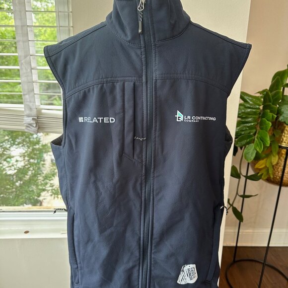 Elevate Trimark Men's Stinton Softshell Vest Navy Size Medium Corporate Branded - Picture 1 of 7